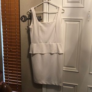 White peplum dress